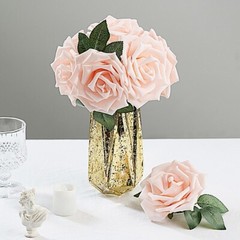 24 pcs 5″ Foam Rose Flowers Stems Wedding Party DIY Events Decorations Supplies