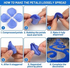 Blue Rose Petals for Romantic Night for him Set, 2000 Pieces Artificial Rose …
