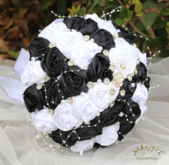 Bridal Wedding Bouquet round Bling Brooch Bouquet Throw Toss Artificial Rose Flo