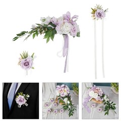 Delicate Faux Flower Bouquet Accessory for Bride and Bridesmaids Wedding Day