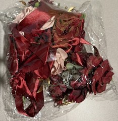 Serwalin 7 inch Wedding Bouquets for Bridesmaids, Set of 2, Burgundy
