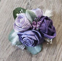 Purple White Bridal Bouquet Sola Wood Bride Wildflower Lavender Wedding Flowers