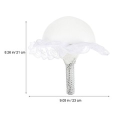 3Pcs Flower Bouquet Holders Wedding Foam Handle Lace DIY Use