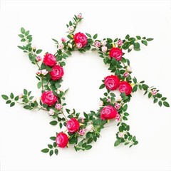 2 PCS 12FT Bendable Flower Garland, Artificial Rose Vine Hanging 2pcs Fushia