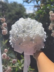 1PC Bridal Bouquet White Roses Wedding Bride Bouquet Beautiful Wedding Bouquets
