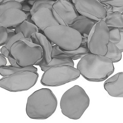 200 Pcs Silk Rose Petals, Artificial Flower Scatter Fake Rose Petals Silver