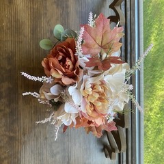 Bridal Wedding Bouquet Lovely Budget Handmade Faux Floral Champagne Yellow Pink