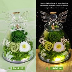 Gifts 3.86*5.91 inch, Green (Rose, Austin, Baby’s Breath, Hydrangea)