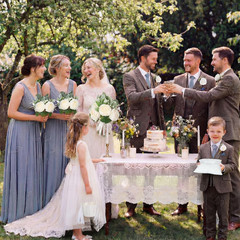 Ivory Rose Wedding Flower Set: Bouquets, Boutonnieres & Petals for Ceremony