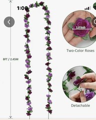 Lot Wedding Shades Of Purple Artificial Flowers Garland Net Arch Or Decor Box 5