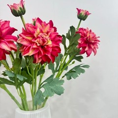 6 Pcs Artificial Dahlias,Silk Flowers with Stems,Winter Flowers Artificial fo…