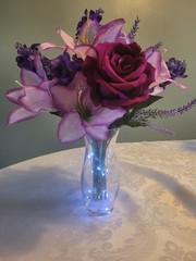 Flower Centerpieces for Tables Wedding-Purple shades, lilac, wisteria, lavender