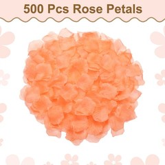 500pcs Artificial Rose Petals Fake Silk Flower Petals for Wedding Light Orange