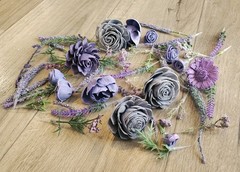 Lavender Wedding Cake Flower Topper Purple Sola Wood Wildflower Heather Decor