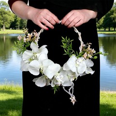 Bridal Handheld Flower Artificial Decorative Garland Flower Wreath Wedding