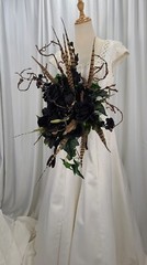 Dark as Night Goth Faux Silk Wedding Bouquet