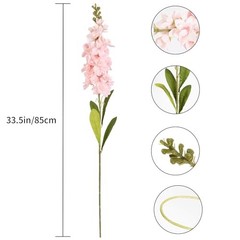 Delphinium Artificial Flowers 33.46 in Hyacinth Snapdragon Antirrhinum Pink