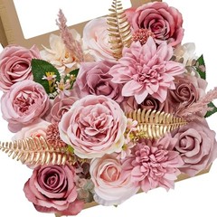 Artificial Flowers Dusty Pink Silk Fake Flowers for DIY A Abby Dusty Pink