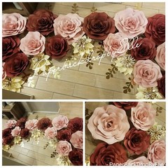 21 handmade PAPERFLOWER backdrop set♡ SALE!!!!