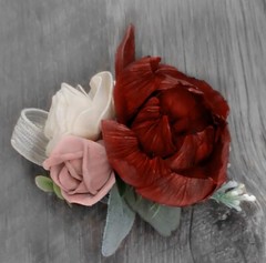 Mauve Burgundy Bridal Bridesmaid Bouquets Sola Wood Blush Pink Wedding Nosegay