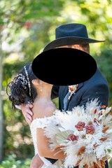 Country Chic Rust / Burnt Orange Pampas Grass Bridal Bouquet/Home decor/Wedding