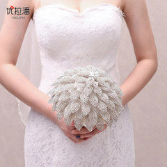 Luxurious Rhinestone Bouquet in Hand Wedding Bride Bouquet Hand Wedding Bouquet