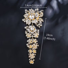 XL Wedding Bridal Bouquet Rhinestone Pin Accessory Adornment for Brides