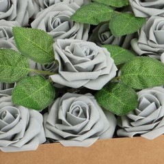 Artificial Foam Roses 25/50pcs Realistic Flower for Wedding Box DIY Decor