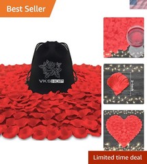 4500 Pack of Realistic Red Rose Petals for Romantic Occasions & Weddings