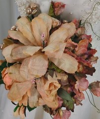 Peaches and Pinks Silk Bridal Bouquet
