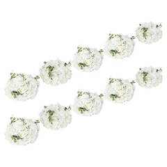10 Pcs 7.87 inch Diameter Fake Flower Ball Arrangement Bouquet Party Centerpiece