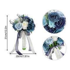 Elegant Artificial Rose Flower Wedding Bouquet Bride Bridesmaid Handheld Flower