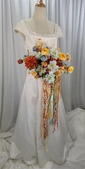Autumn Sky Boho Faux Silk Wedding Bouquet