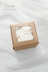 300Pcs Rose Petals Ivory Faux Silk Flower Petals for Wedding Flower Girl Basket