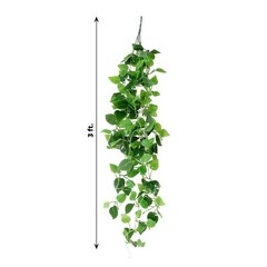 3 Green Silk Pothos Artificial Hanging Plants Party Events Decorations Supplies