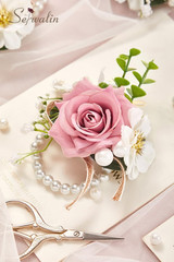 9.8″ Wedding Bouquets & Wrist Corsages for Brides & Bridesmaids