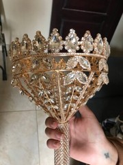 flower bouquets Gold and silver Wedding holders for bride