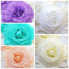 24″ wide Artificial Giant Roses Flowers Wall Backdrop Party Wedding Decorations