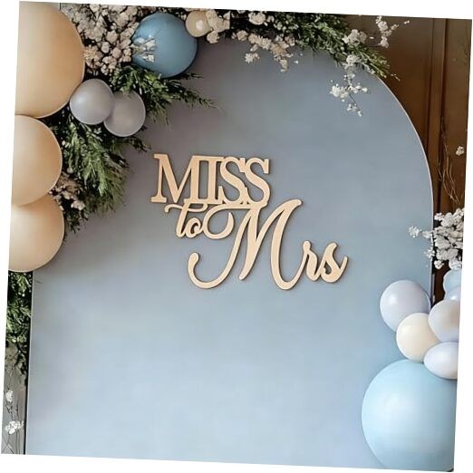 Miss to Mrs Wood Sign for Backdrop,Bridal Shower Décor,Bride to be Wedding