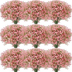 Pcs Baby Breath Artificial Flowers Bulk Artificial Baby Breath 50 Pink
