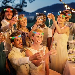Bulk 100 LED Flower Crowns, Women’s Glow Headbands, Adjustable, Party Supplies