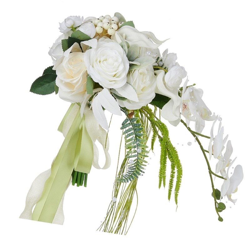 Elegant White Artificial Flower Ensembles for Celebration and Home Ambiances
