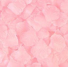 Artificial Silk Rose Petals Light Pink Wedding Valentine’s Day Decor