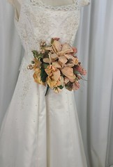 Peaches and Pinks Silk Bridal Bouquet