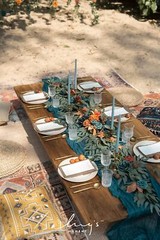 Ling’s Moment Flower Garland – 6FT Eucalyptus & Rose – Sweetheart Table Decor…