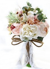 Versatile Wedding & Anniversary Bouquet – Artificial Flowers in Stunning Colors