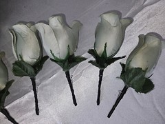 Wedding Bouquet Set, Black, Green Flower Package, 11 Pieces