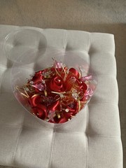 Red And Gold Quinceañera Bouquet