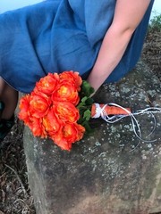 Vibrant Orange Wedding Bouquet Set