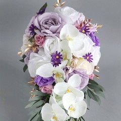 22 Wedding Bouquets for Bride Cascading Wedding Bouquet of Flowers Teardrop